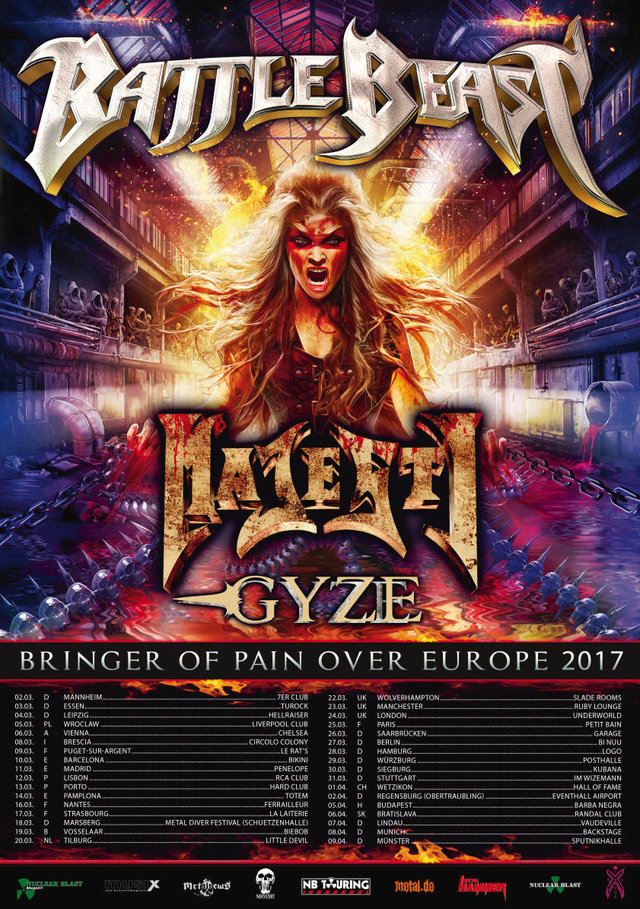 Battle Beast second single 'Familiar Hell' & tour update - The Rockpit