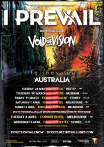 I Prevail Australia tour 2017