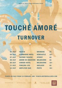 Touche Amore Australia tour 2017