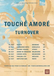 Touche Amore Australia tour 2017