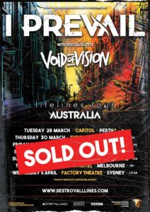 I Prevail Australian tour 2017
