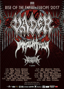 Vader Immolation European tour