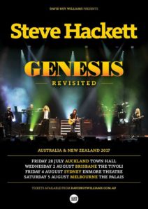 Steve Hackett Australian tour 2017