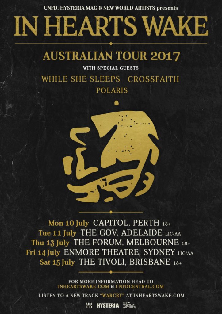 In Hearts Wake Australian tour 2017