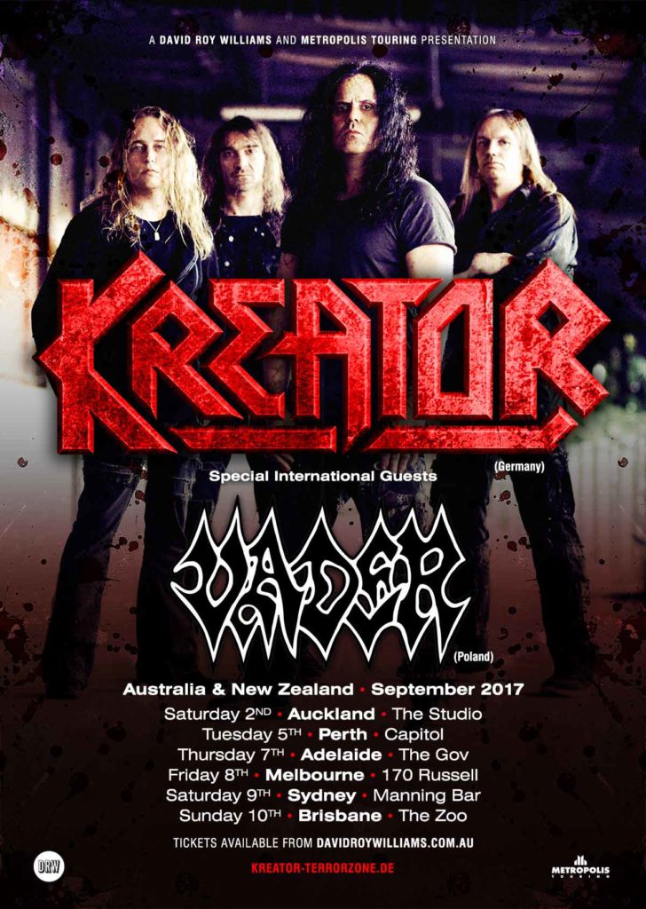 Kreator - Vader - Australian tour 2017