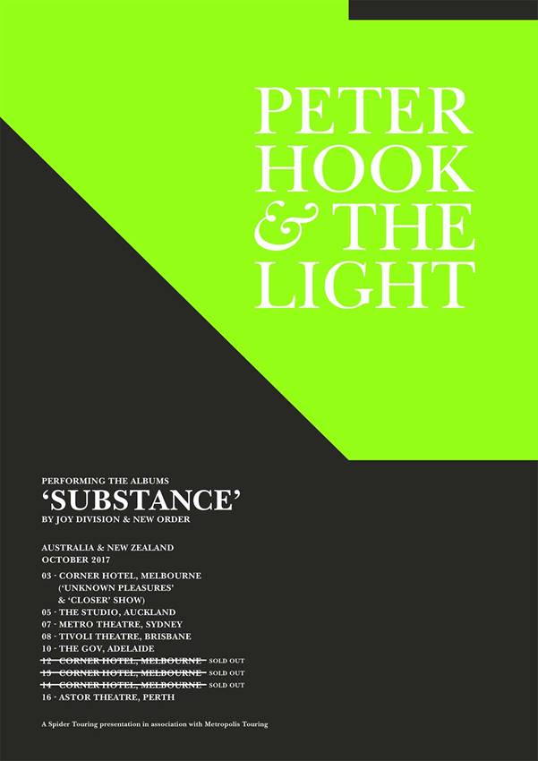 Peter Hook & The Light Australian tour