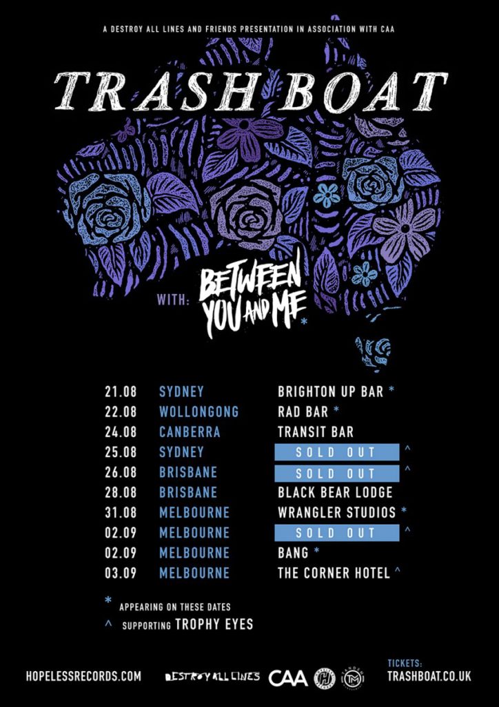 trash boat tour dates