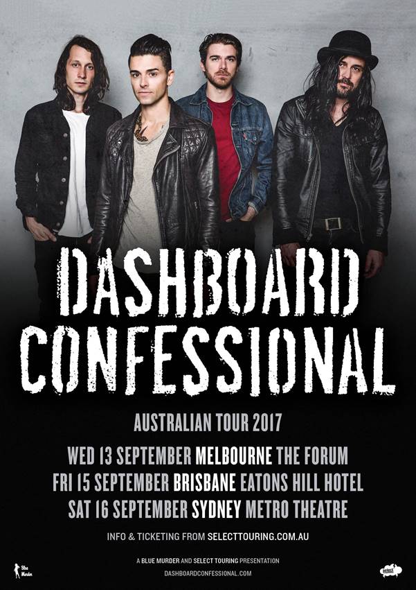 Dashboard Confessional Australian tour 2017