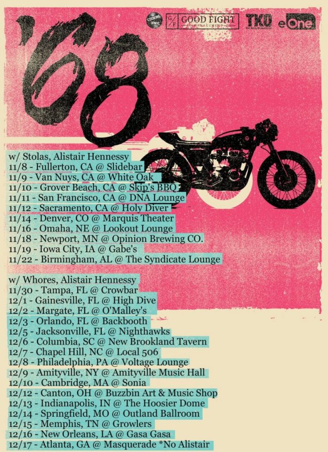 Rock Duo '68 Announces Fall Headlining US Tour On Tour w/ The Bronx