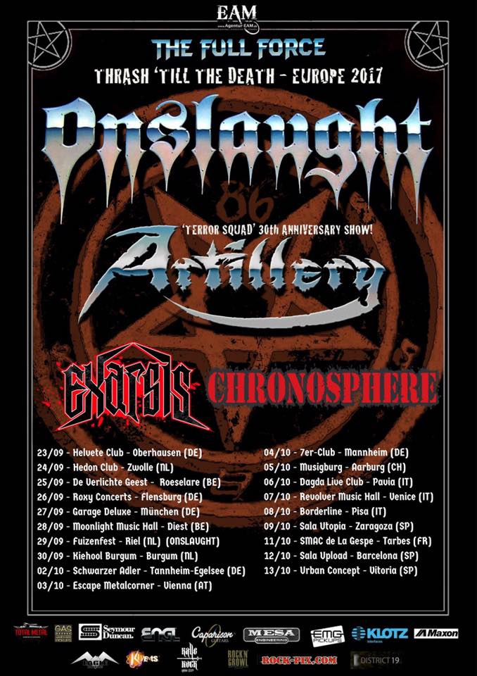 Onslaught - thrash til death tour