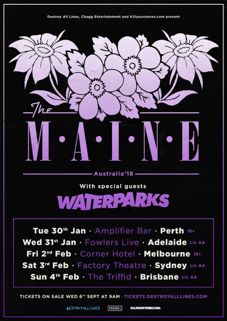 The Maine Australia tour 2018