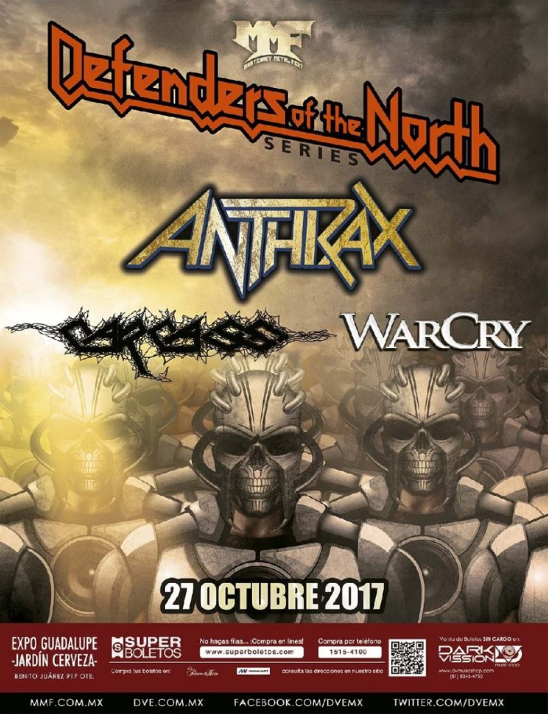 Defenders Of The North festival - Anthrax, Carcass, Warcry