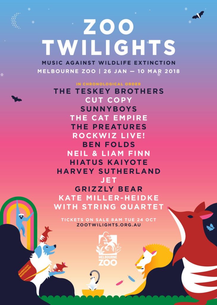 Zoo Twilights at Melbourne Zoo The Cat Empire, Ben Folds and Neil