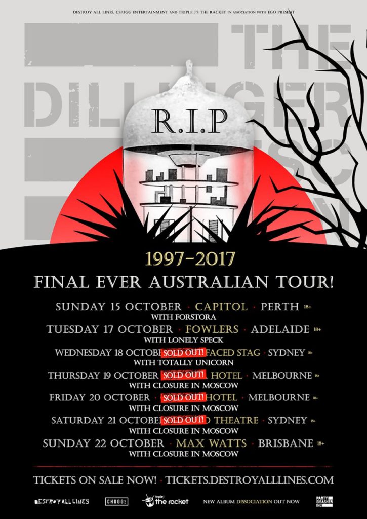 The Dillinger Escape Plan Australia tour 2017
