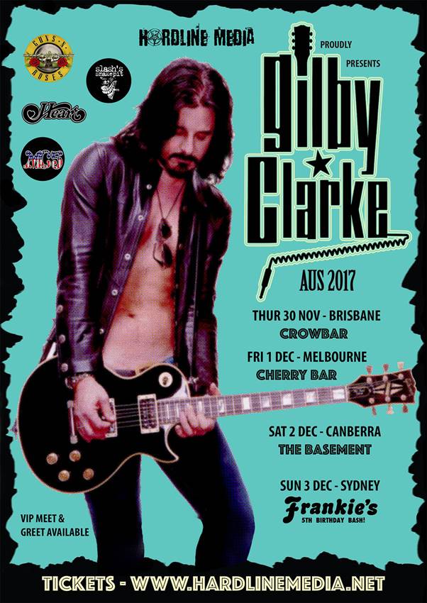 Gilby Clarke Australian tour 2017