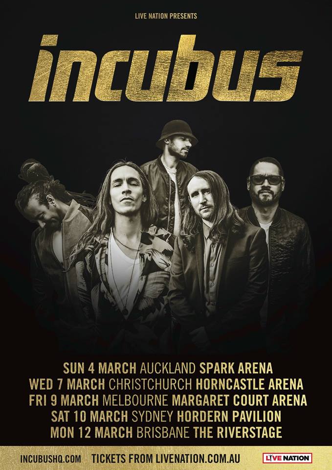 Incubus Australia tour 2018