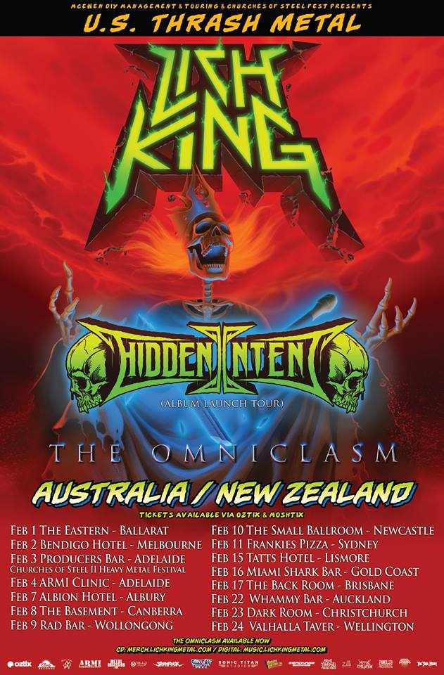 Lich King - Hidden Intent Australia New Zealand 2018 tour