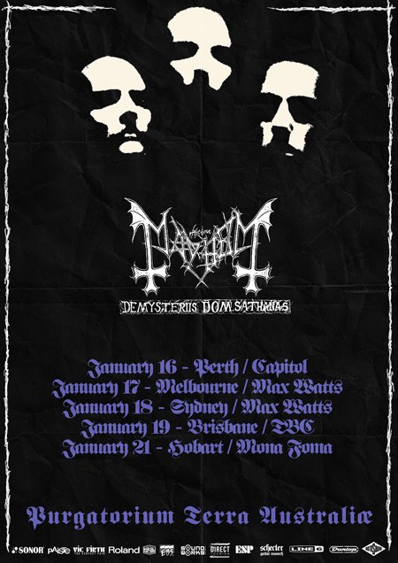 mayhem band tour australia