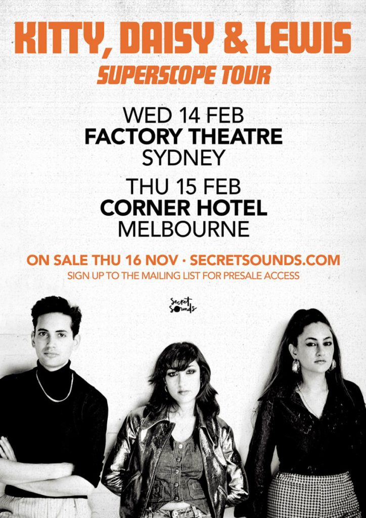 Kitty Daisy & Lewis Australian tour