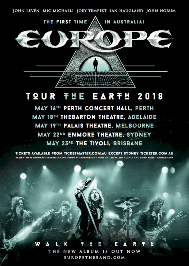 Europe Australia tour 2018