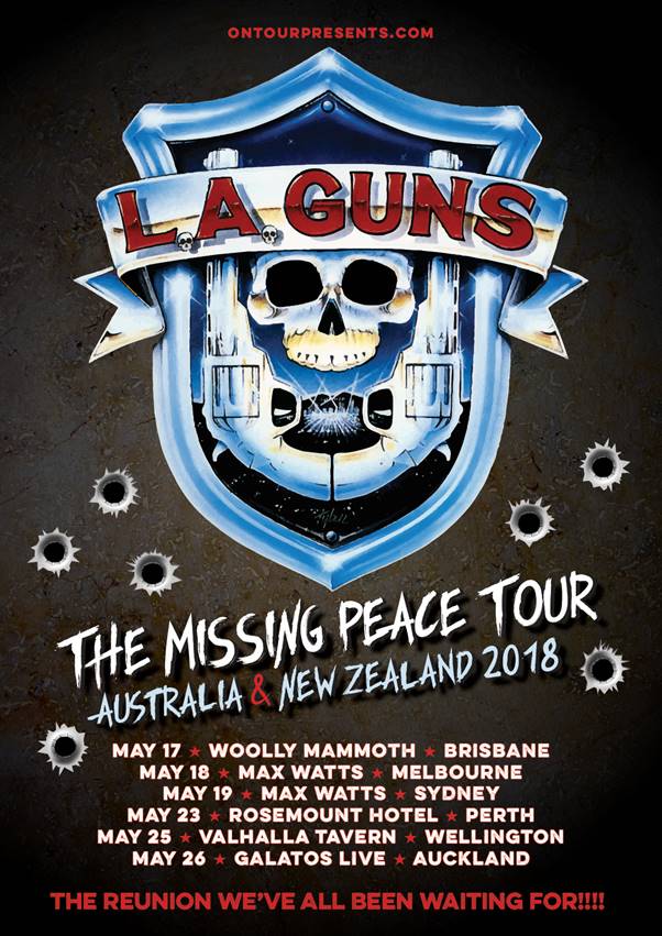 L.A. Guns Australia tour 2018