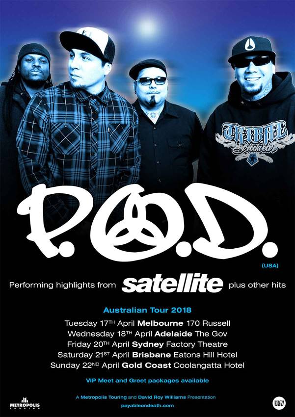 P.O.D. Australia tour 2018