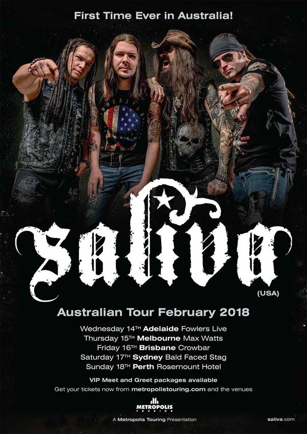 Saliva Australia tour 2018