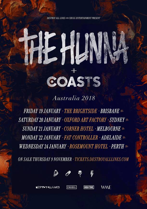 The Hunna / Coasts Australia tour 2018