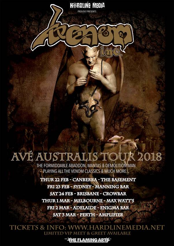 Venom, Inc Australia tour 2018