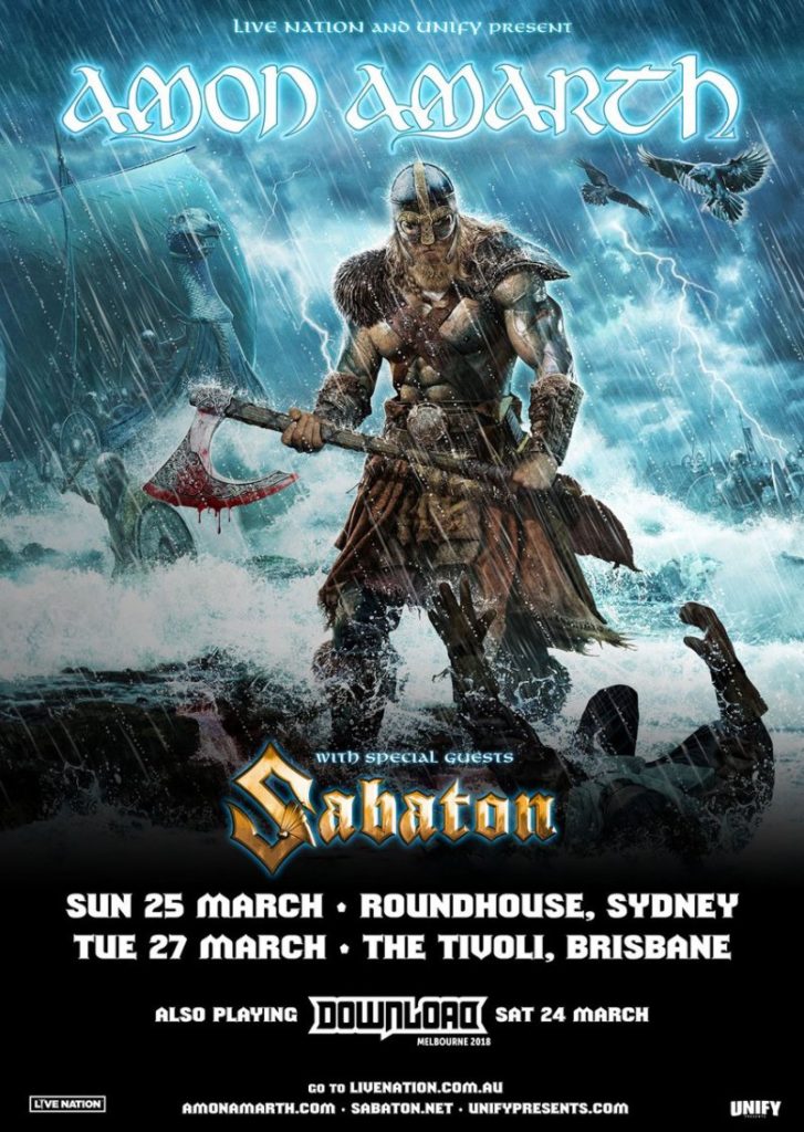 Amon Amarth - Sabaton - Australia tour | Download Festival 2018