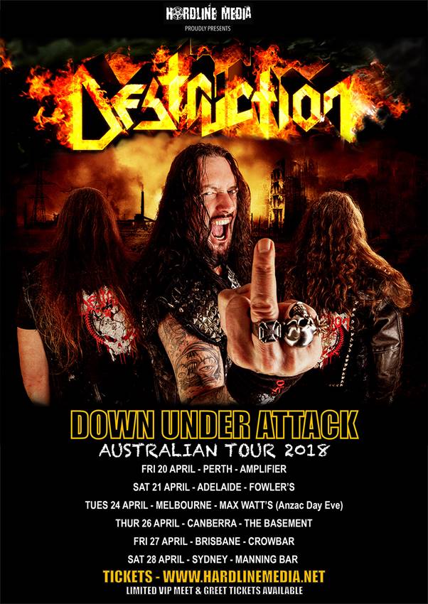 Destruction Australia tour 2018