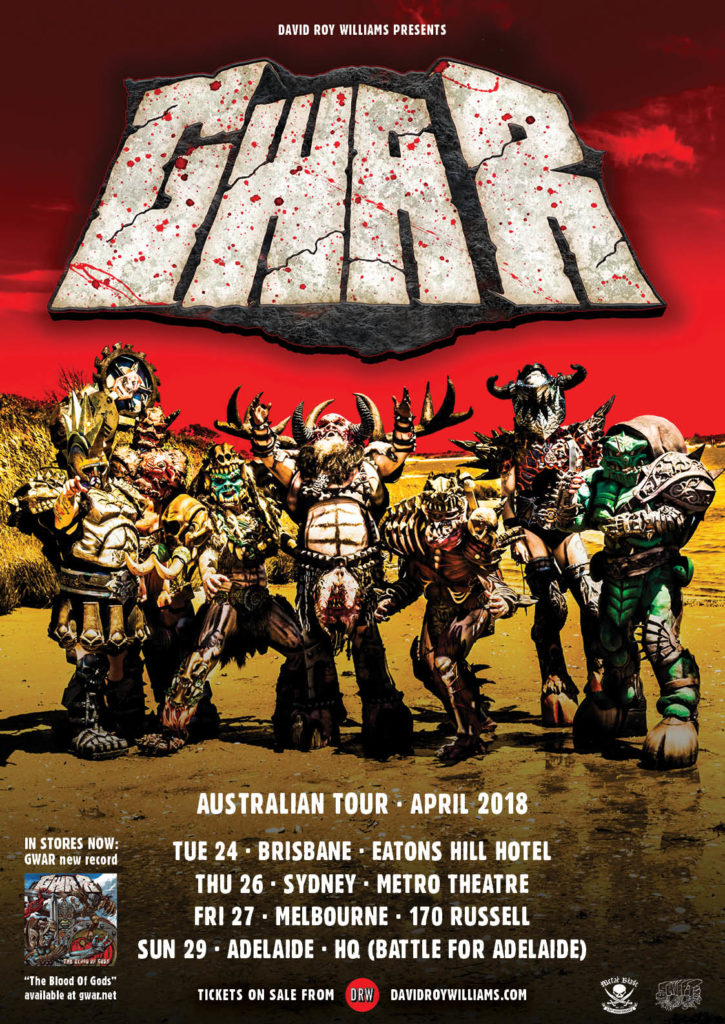 Gwar Australia tour 2018