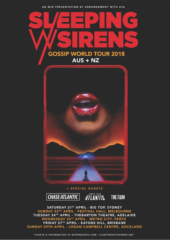 Sleeping With Sirens Australia tour 2018