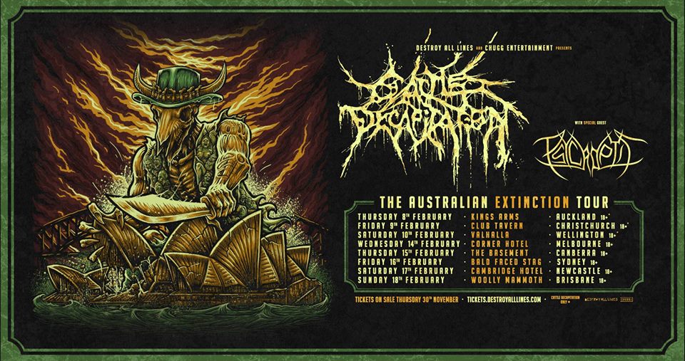Cattle Decapitation Australia tour
