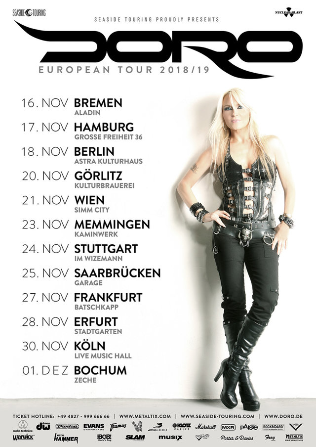 Doro Europe tour 2018