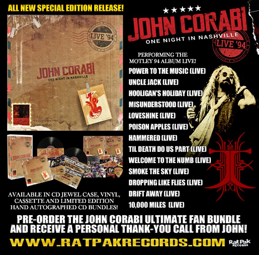 release John Corabi "Live 94" (One Night In Nashville)