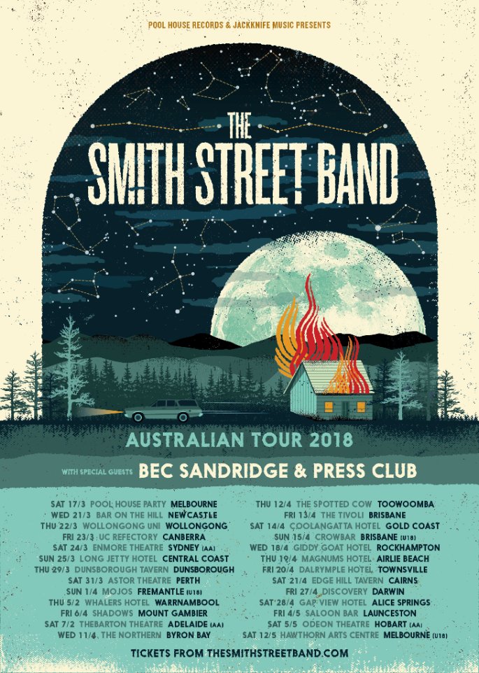 The Smith Street Band Australia tour 2018