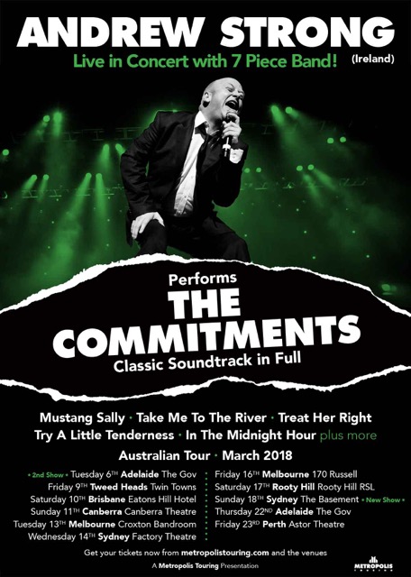 Andrew Strong Australia tour 2018