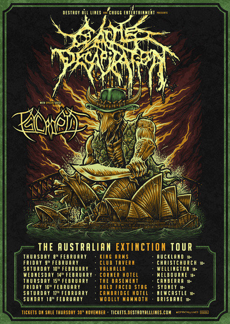 Cattle Decapitation Australia tour 2018