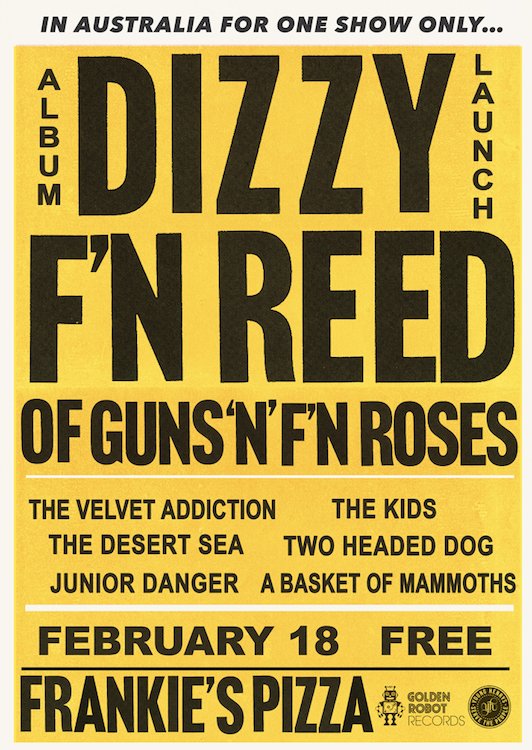 Dizzy Reed Australian show 2018