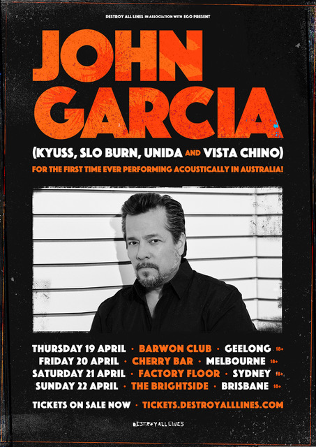 John Garcia Australia tour 2018