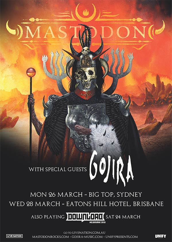 Mastodon - Gojira Australia tour 2018
