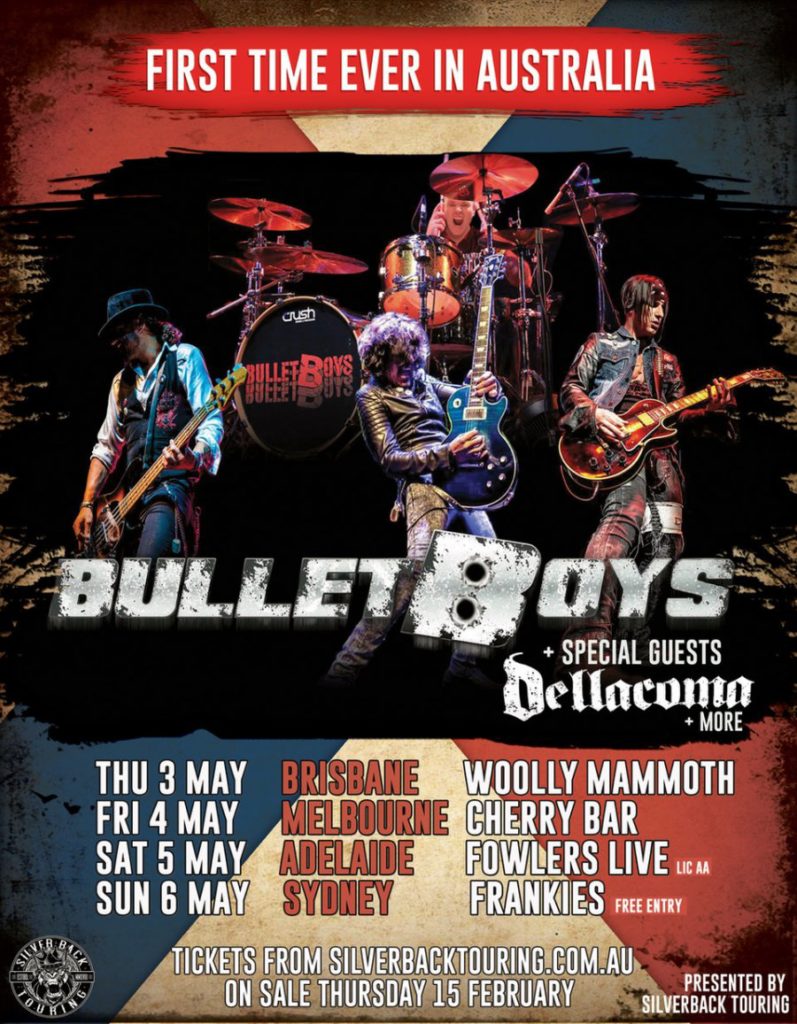 Bulletboys Australia tour 2018