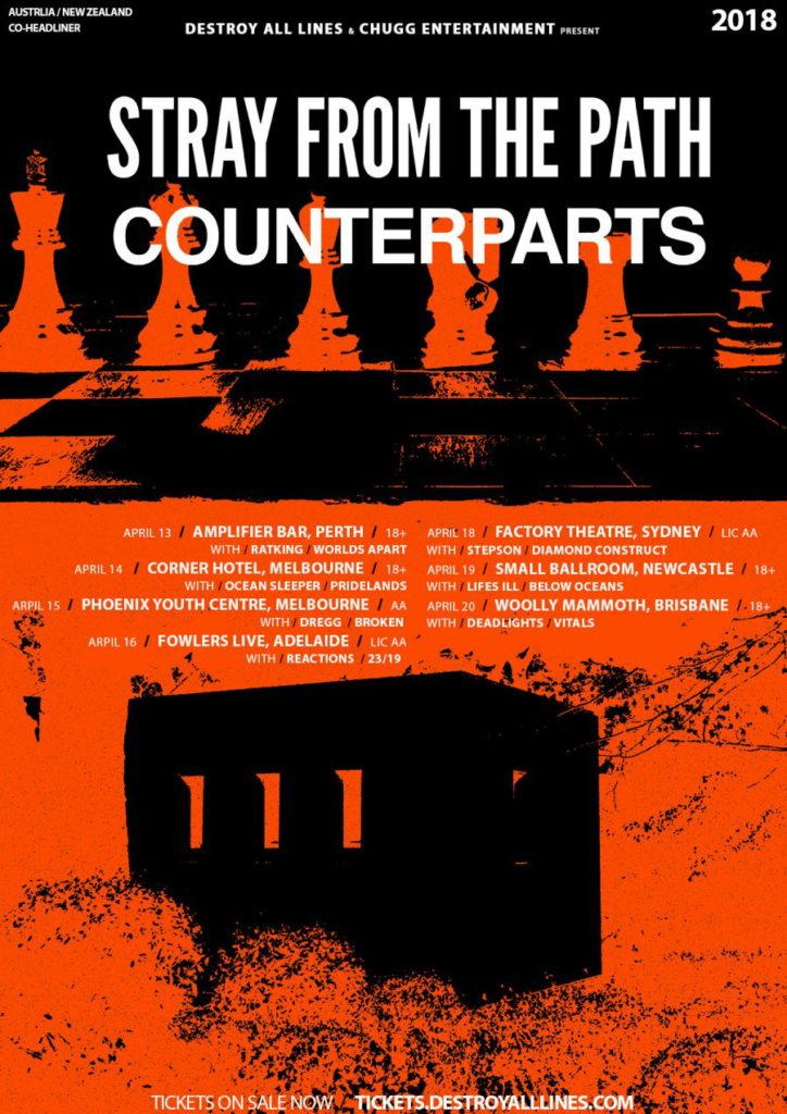 Counter Parts - Stray From The Path Australia tour 2018
