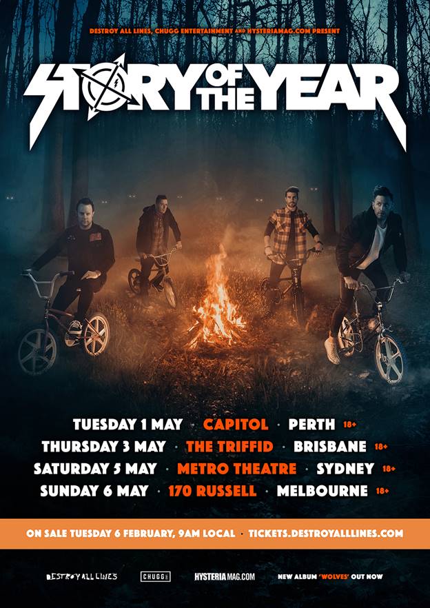 Story Of The Year announce Australia tour The Rockpit