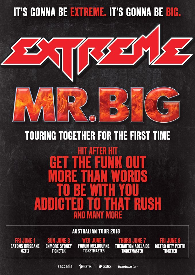 Extreme - Mr Big - Australia tour 2018