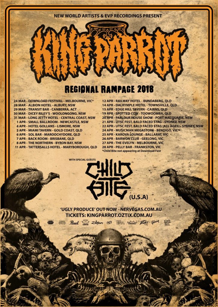 King Parrot - Regional Rampage tour