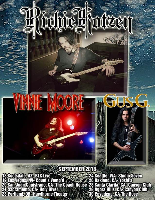 Richie Kotzen - Vinnie Moore - Gus G. - US tour 2018