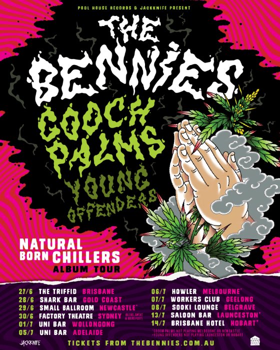 The Bennies Australia tour 2018