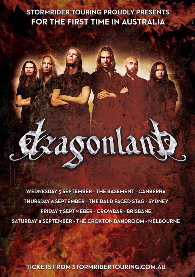Dragonland Australia tour 2018